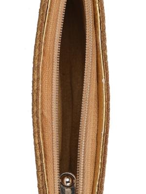antique gold textured shimmer clutch - 13422668 - Standard Image - 3