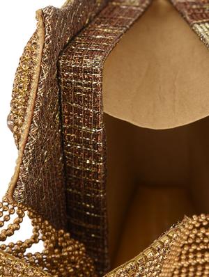 gold embellished shimmer clutch - 13422669 - Standard Image - 3