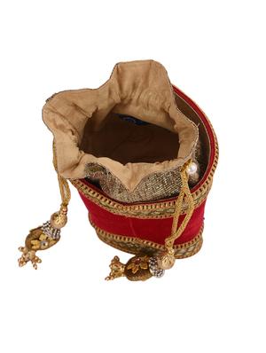 red velvet potli bag - 13422671 - Standard Image - 3