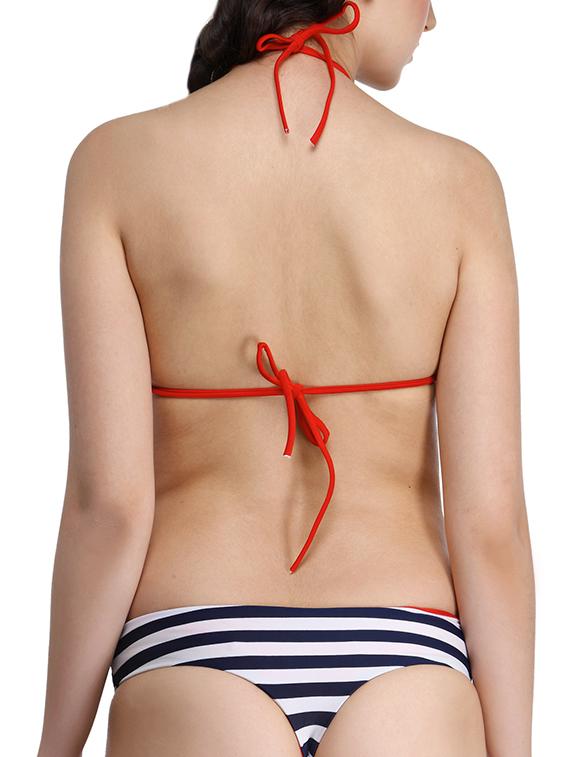 navy striped polyamide bikini - 13424787 - Zoom Image - 3