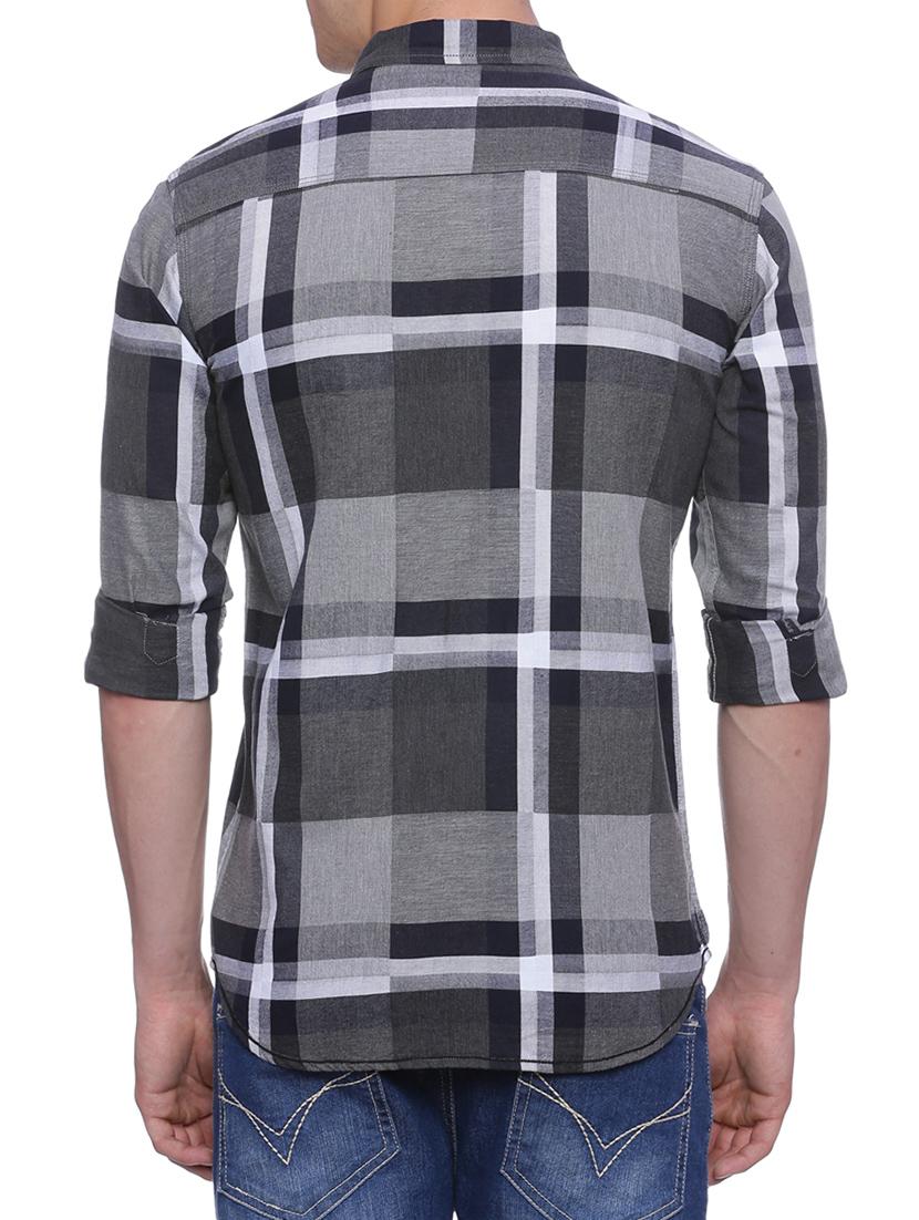 grey cotton casual shirt - 13429290 - Zoom Image - 3
