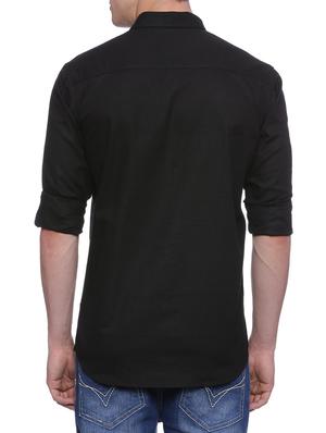 black cotton casual shirt - 13429300 - Standard Image - 3