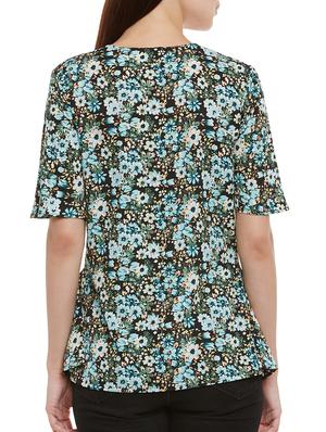 multicolored floral printed crepe regular shirt - 13435828 - Standard Image - 3