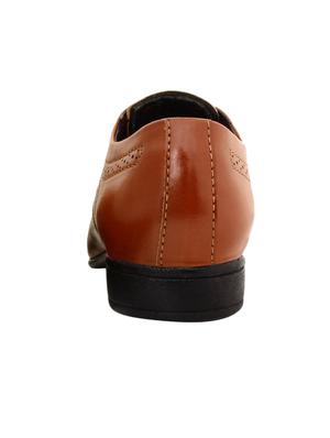 tan leatherette lace up derby - 13438663 - Standard Image - 3