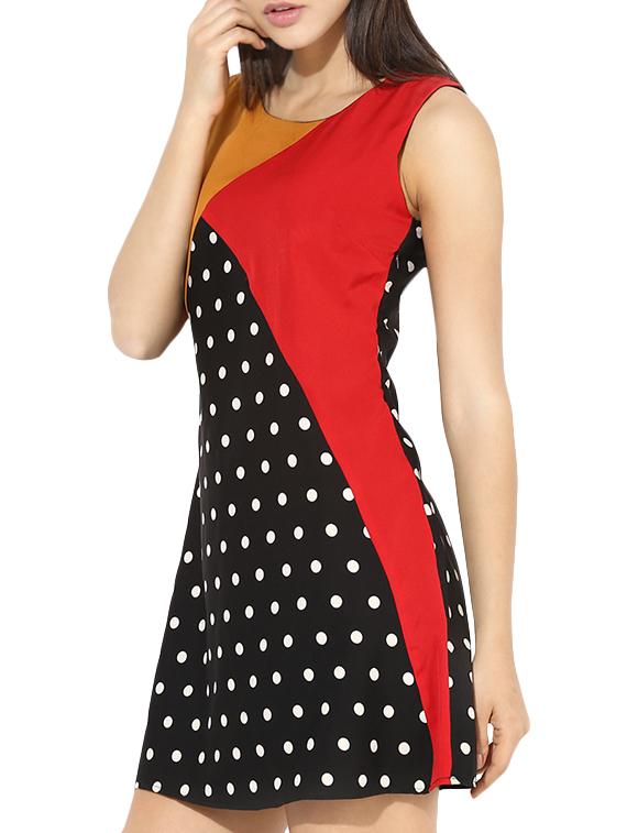 polka dot a-line dress - 13450752 - Zoom Image - 3