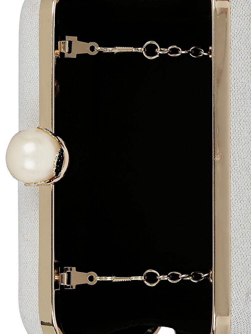 white metal clutch - 13455001 - Zoom Image - 3