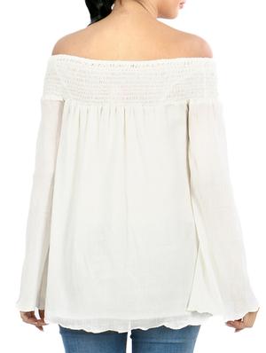 white cotton top - 13461100 - Standard Image - 3