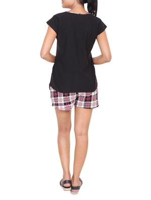 pocket patch tee with checkered shorts set - 13461230 - Standard Image - 3