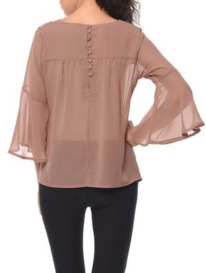 beige bell sleeves top - 13461758 - Standard Image - 3
