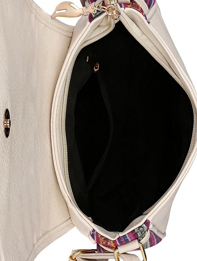 beige leatherette sling bag - 13464698 - Zoom Image - 3