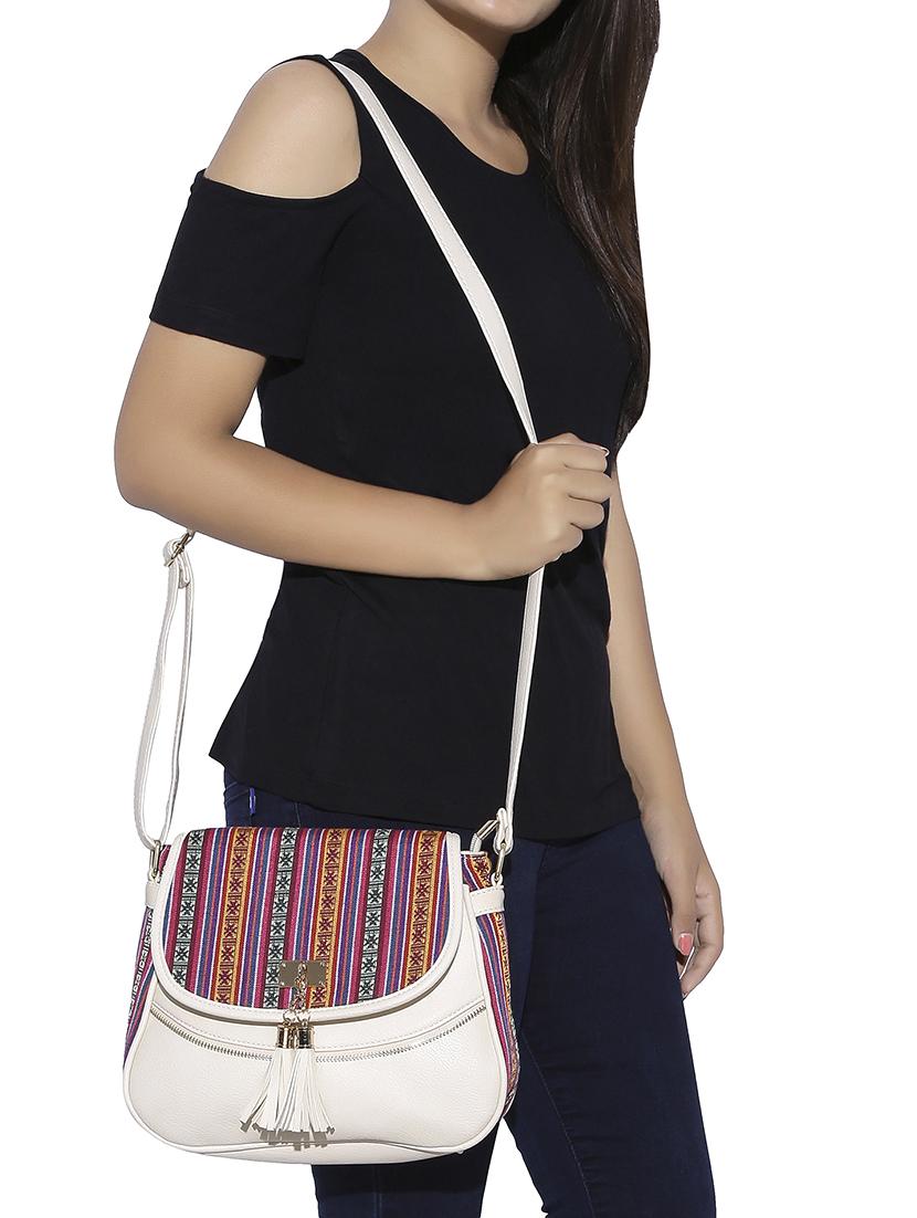 beige leatherette sling bag - 13464698 - Zoom Image - 6