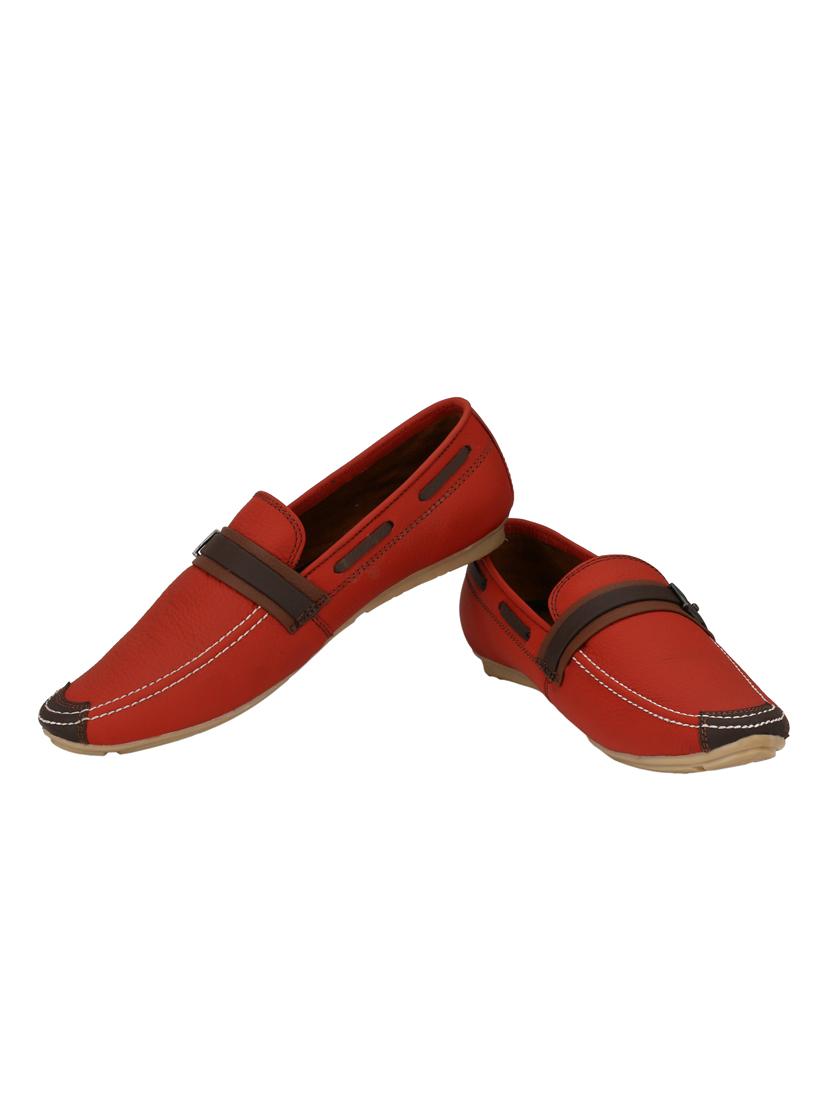 red Leather slip on loafer - 13473428 - Zoom Image - 3