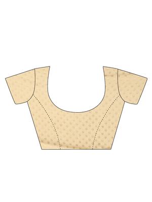 beige chiffon embroidered saree with blouse - 13479685 - Standard Image - 3