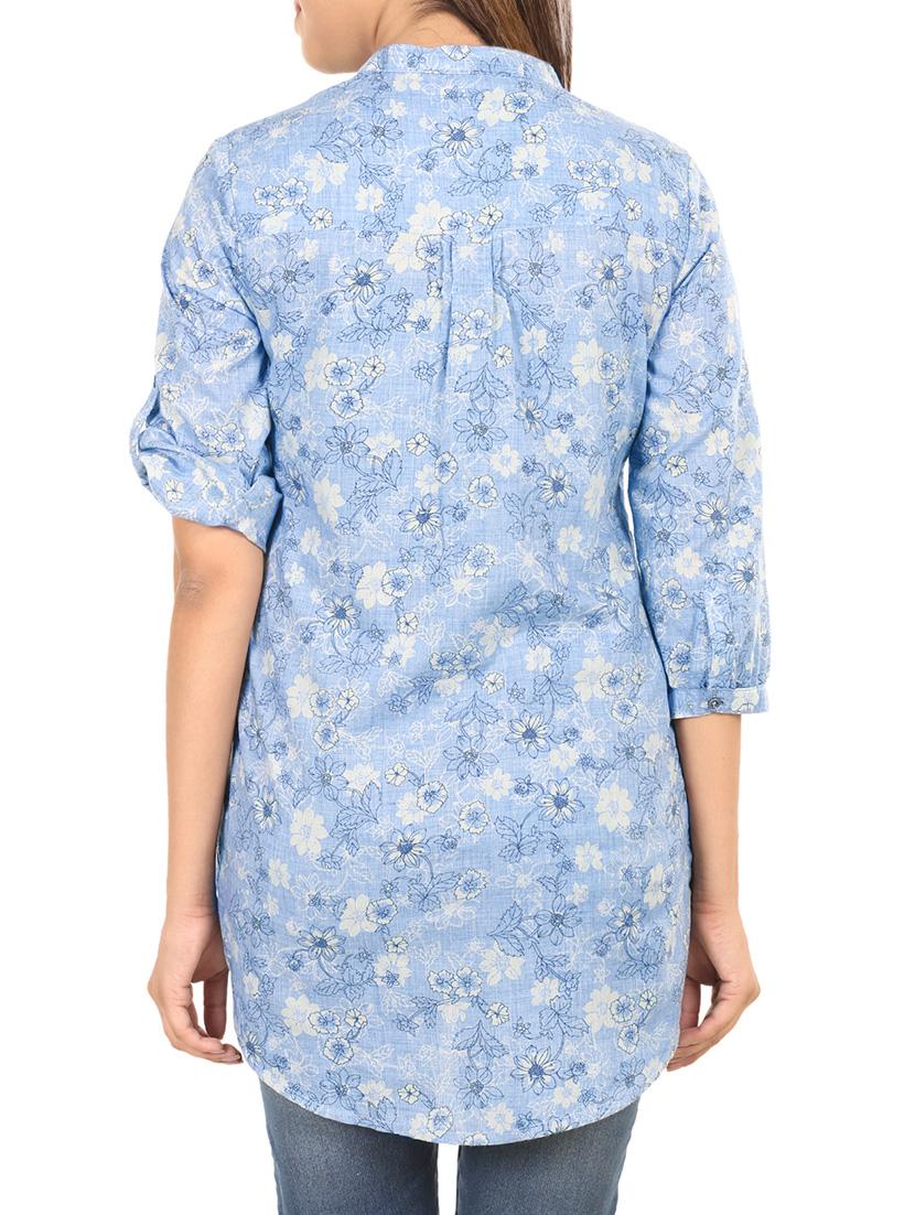 blue floral tunic - 13480010 - Zoom Image - 3