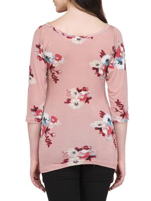 pink viscose floral top - 13480098 - Standard Image - 3