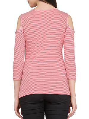 tie up neck striped top - 13480102 - Standard Image - 3