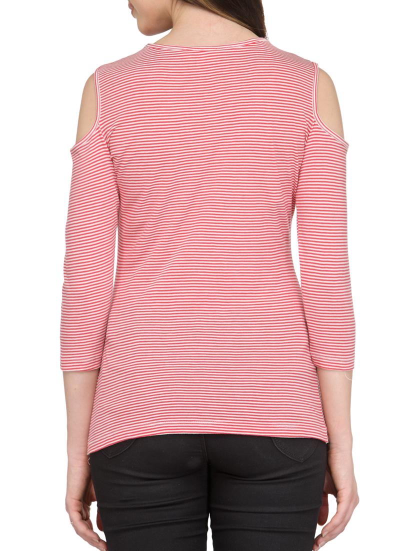 tie up neck striped top - 13480102 - Zoom Image - 3