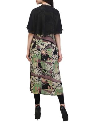 black rayon straight kurta - 13480142 - Standard Image - 3