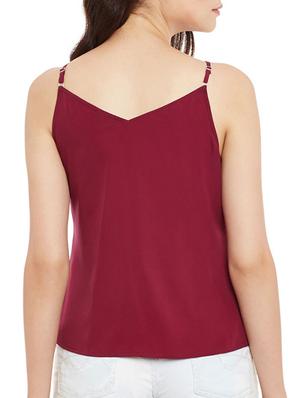 ruffle detail key hole front top - 13480442 - Standard Image - 3