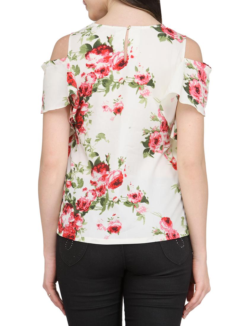 floral print ruffle top - 13480863 - Zoom Image - 3