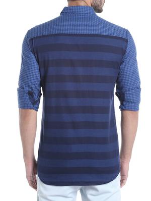 blue cotton casual shirt - 13481050 - Standard Image - 3