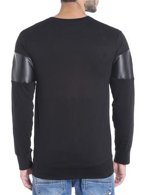 black cotton front print t-shirt - 13482132 - Standard Image - 3