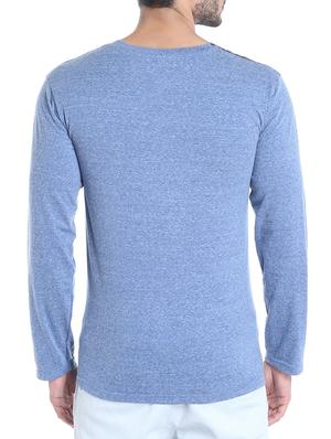 blue cotton front print t-shirt - 13482143 - Standard Image - 3