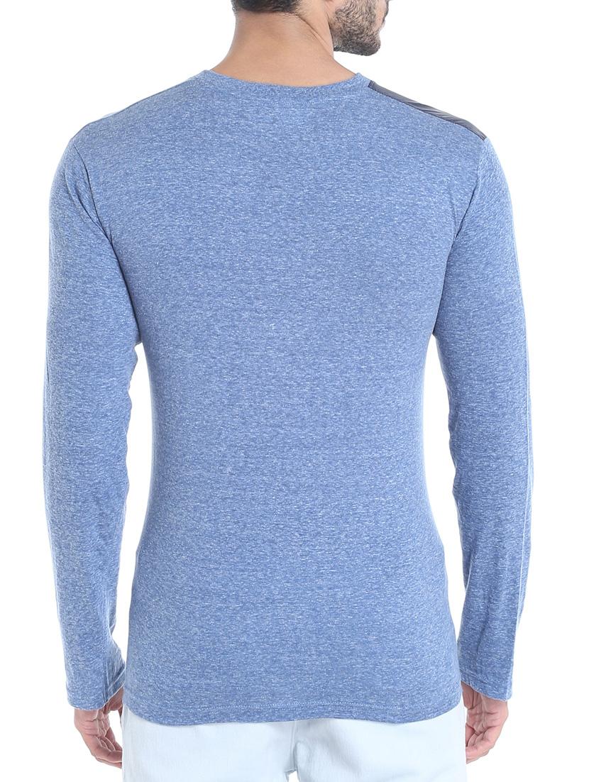 blue cotton front print t-shirt - 13482144 - Zoom Image - 3