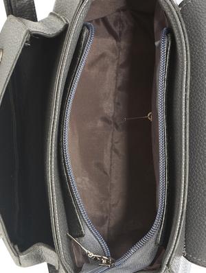 grey leatherette sling bag - 13482367 - Standard Image - 3