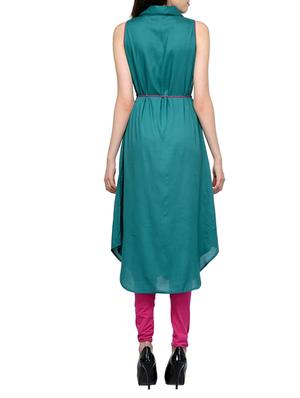 embroidered shirt collor kurta - 13549938 - Standard Image - 3
