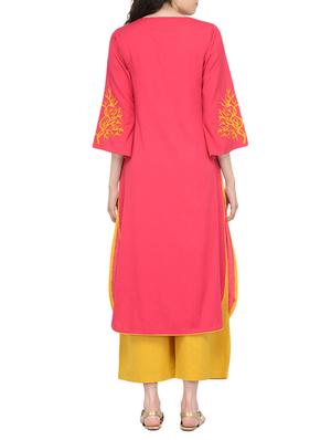 embroidered straight kurta - 13549952 - Standard Image - 3