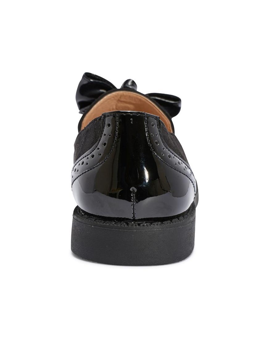 black faux leather slip on casual shoes - 13550590 - Zoom Image - 3