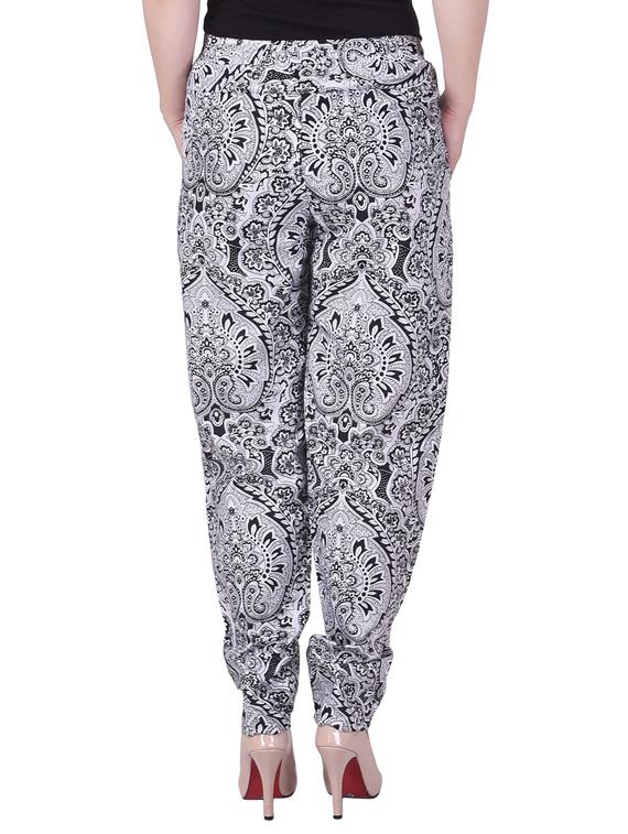 grey printed peg trousers - 13552584 - Zoom Image - 3
