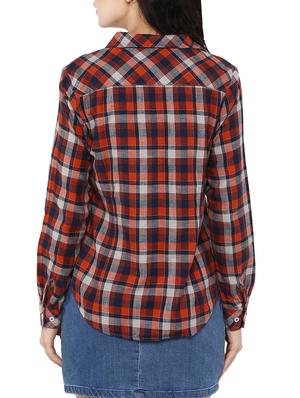 red checkered cotton shirt - 13555719 - Standard Image - 3