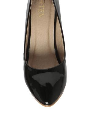 black leather slip on pumps - 13599439 - Standard Image - 3