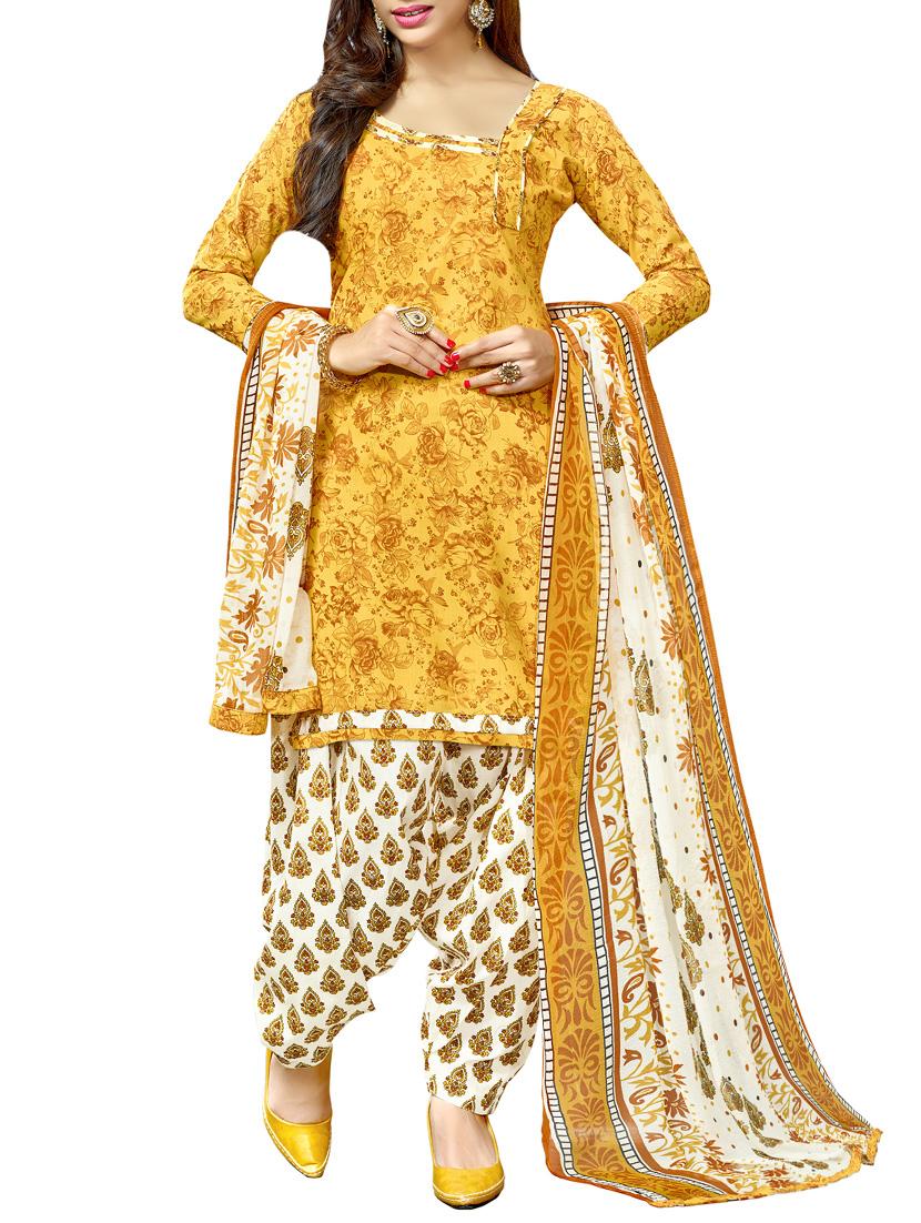 multi colored cotton unstitched suit dress material (set of 2) - 13648978 - Zoom Image - 3