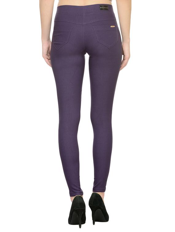 purple cotton jeggings - 13656914 - Zoom Image - 3