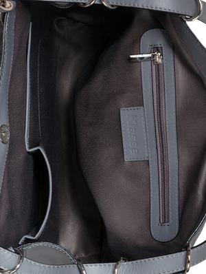 grey leather regular handbag - 13656917 - Standard Image - 3