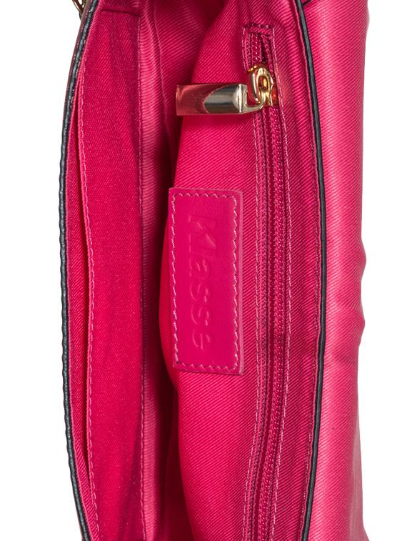 pink leather structured sling bag - 13656927 - Zoom Image - 3