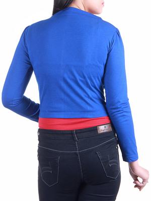 blue cotton shrug - 13659725 - Standard Image - 3