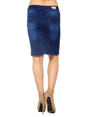 blue denim pencil skirt - 13660108 - Standard Image - 3