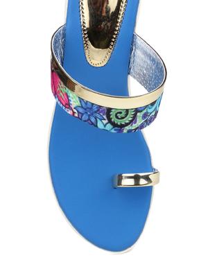 beautiful blue color synthetic heels from shezone - 13660809 - Standard Image - 3
