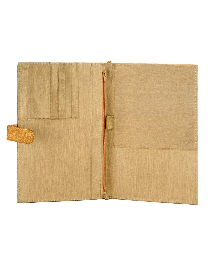 gold silk notebook clutch - 13664958 - Zoom Image - 3