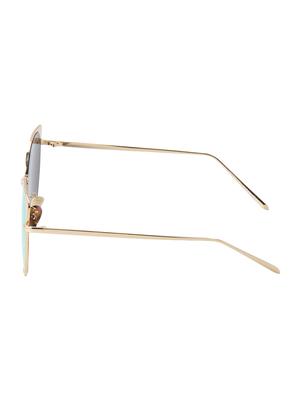 golden full rim rose reflector uv protected sunglasses - 13665707 - Standard Image - 3