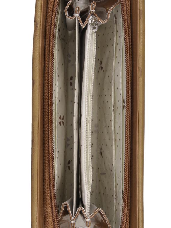 brown leatherette regular clutch - 13665975 - Zoom Image - 3