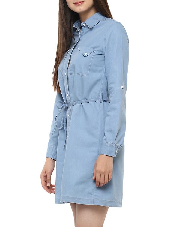 blue denim shirt dress - 13671610 - Zoom Image - 3