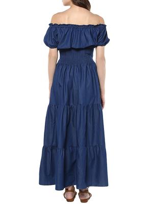 blue denim maxi dress - 13671613 - Standard Image - 3