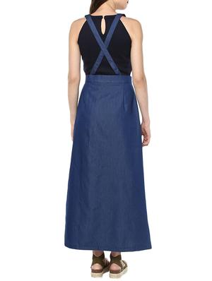 solid blue denim skirt - 13671614 - Standard Image - 3