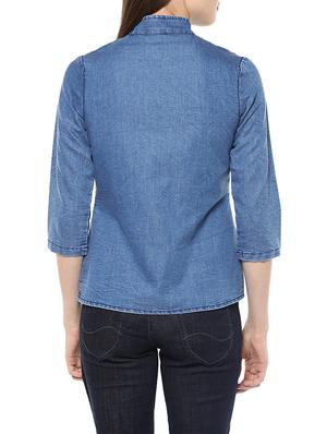 double breasted denim top - 13671650 - Standard Image - 3