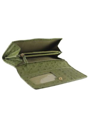 green leather regular clutch - 13671974 - Standard Image - 3